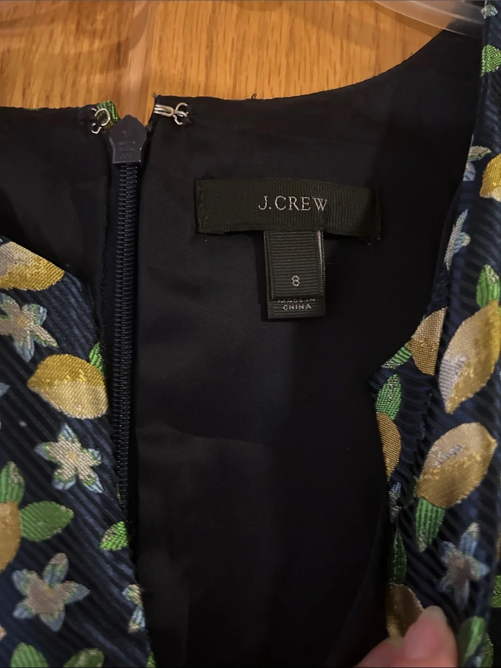 J.Crew Lemon Print Jacquard Sheath Dress | Size 8